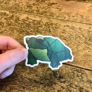 NEW Whimsical Stained Glass Frog Sticker